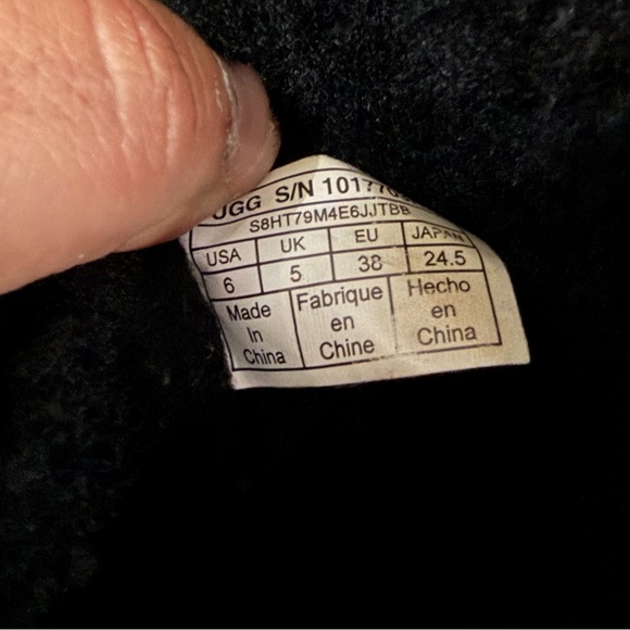 Ugg Black Suede Classic Short Boots - Picture 7 of 7